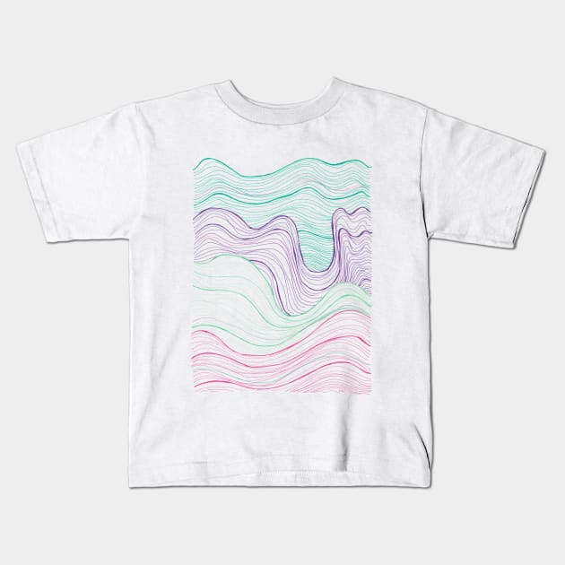 Gentle Waves Kids T-Shirt by LauraKatMax